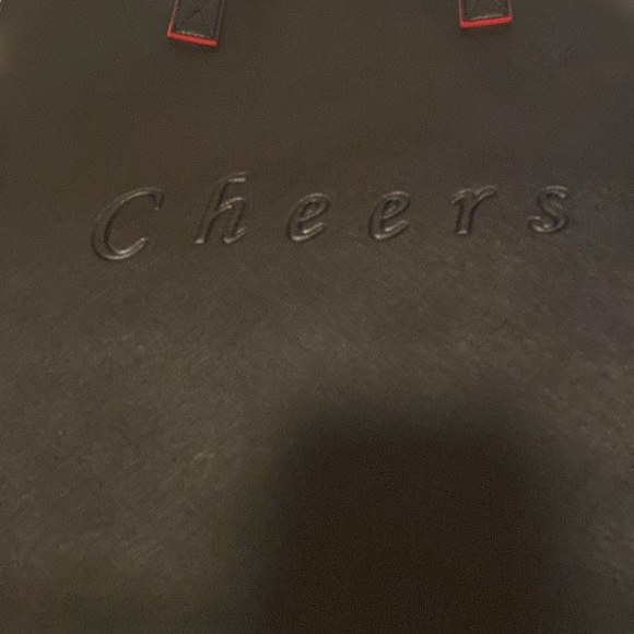 Crabtree & Evelyn Set of 🖤Black🖤”CHEERS” 👜Tote & “BRILLIANT” Wristlet/NWT - Picture 4 of 16